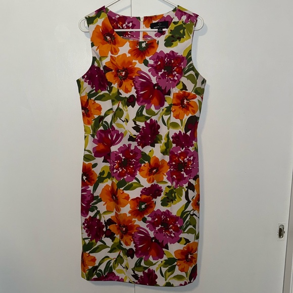 Ronnie Nicole Sleeveless Sheath Dress W Floral Print Women’s 14 - Picture 1 of 8